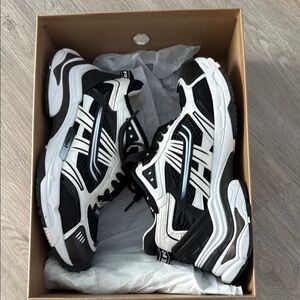 Ash Black and White Athletic Sneakers